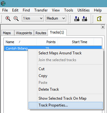 Copy Track MapSource