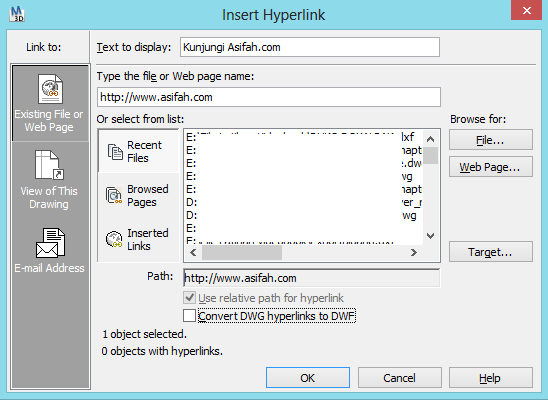 Cara Membuat Hyperlink Di AutoCAD