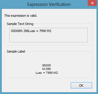 kotak dialog expression verification arcgis