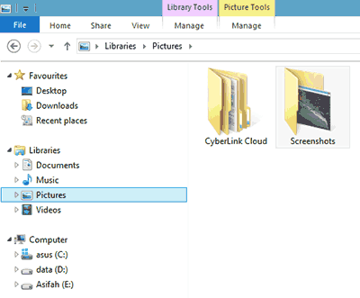 folder screenshots windows