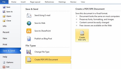 membuat pdf dengan word 2010