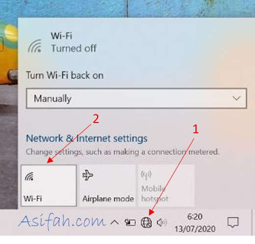 cara mengaktifkan wifi di laptop