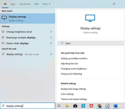 cara meredupkan layar laptop dengan display settings