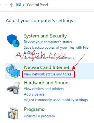 view network dan status windows 10