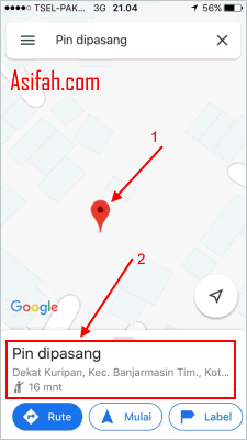 Mengukur Jarak di Google Map Iphone