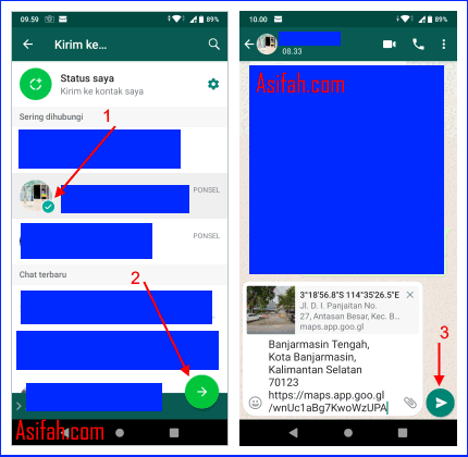 cara share lokasi ke whatsapp