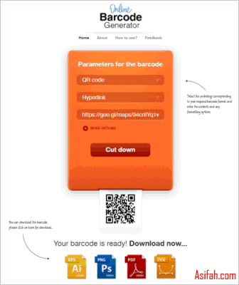 form situs online barcode generator